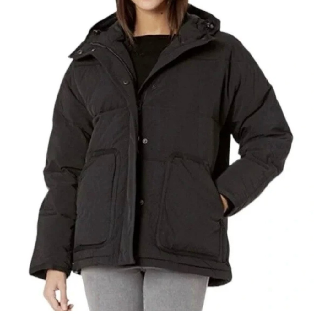 NEW Madewell Quilted Puffer Parka Coat Black Tokyo Holland Hooded Size 3X
